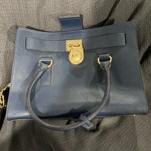 Michael Kors Navy Hamilton Satchel
